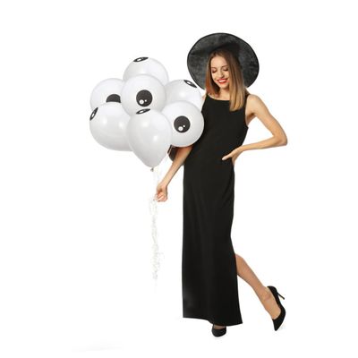 100Pcs Halloween Eyeball Balloons Latex for Halloween Birthday and Christmas Celebrations Balloons for Fun Photo Props and Party Setting
