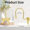 Decorative Shower Curtain Hooks, Luxury Bowknot Shower Curtain Rings, Modern Bow Shower Curtain Hangers, 12PCS Shower Hooks for Home Decor, Bathroom, Bedroom, Living Room (Gold) view 2