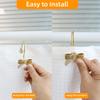 Decorative Shower Curtain Hooks, Luxury Bowknot Shower Curtain Rings, Modern Bow Shower Curtain Hangers, 12PCS Shower Hooks for Home Decor, Bathroom, Bedroom, Living Room (Gold) view 4