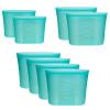 8-Pack Reusable Silicone Food Storage Bags, 100% Silicone Stand-Up Wide-Open Zip-Lock Reusable Storage Bags for Food, Freezer Microwave Oven Dishwasher Safe, Aqua, 4M 2S 2XS view 1