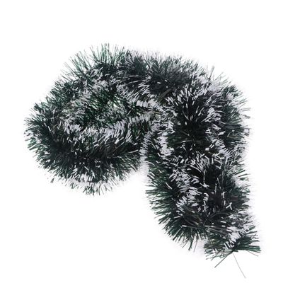 DECHOUS 2 Tree Decoration Strips Wreaths Large Xmas Tinsel Garland Indoor Decorative Tree Pendants Decor Swirl Ribbon Shiny Snow Tinsel