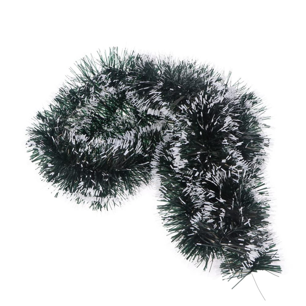 DECHOUS 2 Tree Decoration Strips Wreaths Large Xmas Tinsel Garland Indoor Decorative Tree Pendants Decor Swirl Ribbon Shiny Snow Tinsel