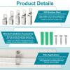 MECCANIXITY 25Pack String Light Hanger Hooks LED Strip Light Holder for 8x20mm Width Strip, Stainless Steel Cord Organizer for Hanging Christmas Light Wall Cable Fairy Lights view 3