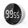 Upgrade Digital Kitchen Timer - Magnetic Countdown Countup Visual Pomodoro Timer with Large LED Display, 3-Preset Times (5, 15, 25), 3 Volume Levels, Ideal for Cooking, Baking and Fitness (1, White) view 1