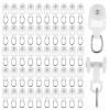50 Pcs Curtain Track Glider Rollers Hooks Curtain Track Glider Ceiling Tracks Hooks Rail Gliders Mute Wheel Ball Pulley for 23 * 28mm Rails (Inner Diameter) view 1