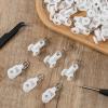 50 Pcs Curtain Track Glider Rollers Hooks Curtain Track Glider Ceiling Tracks Hooks Rail Gliders Mute Wheel Ball Pulley for 23 * 28mm Rails (Inner Diameter) view 4