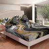 3 Piece Gray Marble Quilt Bedding Sets Women Aldult Lightweight Bedding Watercolor Marble Bedspread Abstract Art Coverlet Soft Microfiber Home Quilt Set for King Bed All Season view 2