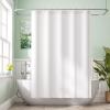 Amazer Small Stall Shower Curtain Liner Washable, 60 x 72 Inches, Fabric Shower Liner with 2 Bottom Stones, Narrow Waterproof RV Shower Curtain Liner, 10 Grommet Holes, Hotel Quality, White view 1