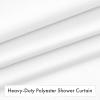 Amazer Small Stall Shower Curtain Liner Washable, 60 x 72 Inches, Fabric Shower Liner with 2 Bottom Stones, Narrow Waterproof RV Shower Curtain Liner, 10 Grommet Holes, Hotel Quality, White view 2