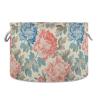 Blooming Blue and Pink Flowers storage basket collapsible and waterproof clothes hamper with sturdy handle Hamper totes bins for closet desk shoe view 1