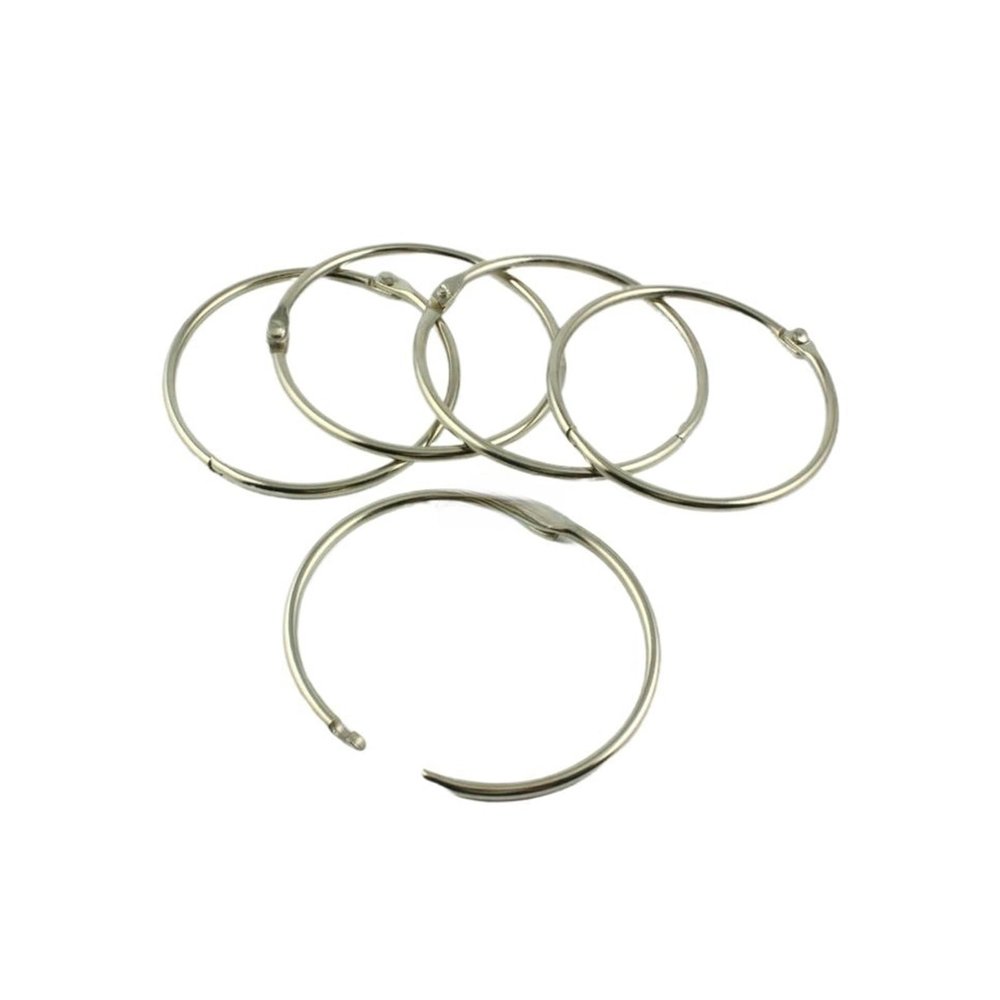 20 Pieces 50mm Metal Curtain Rings Curtain Open Rings Sliding Hook Rings