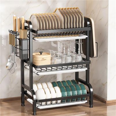 FQAZSTB Multifunctional Dishs Drying Rack,Space-Saving Large Dish Rack,Dish Rack 2 Tiers for Kitchen Counter