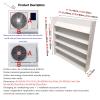 Air Conditioner Deflector Compressor Heat Pump Air Outlet Anti-Direct Blowing Cover, Air Conditioner Deflector for Outdoor Unit Condenser, Steel Air Outlet Baffle Defender Grilles view 2