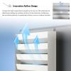 Air Conditioner Deflector Compressor Heat Pump Air Outlet Anti-Direct Blowing Cover, Air Conditioner Deflector for Outdoor Unit Condenser, Steel Air Outlet Baffle Defender Grilles view 4