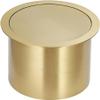 CUTPOIY Trash can Built-in Trash and Waste Chute Lid for Kitchen Countertop- Round 304 Stainless Steel Balance Flap Cover Trash Grommet Swing Trash Can Lid view 1