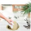 CUTPOIY Trash can Built-in Trash and Waste Chute Lid for Kitchen Countertop- Round 304 Stainless Steel Balance Flap Cover Trash Grommet Swing Trash Can Lid view 2