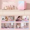 BEICHEN Mini Fridge,6 Liter/8 Can New Upgraded Skincare Fridge,110V AC/DC Portable Thermoelectric Cooler & Warmer for Skin Care, Cosmetics, Beverage, Food,Great for Bedroom,Office,Dorm(Pink) view 2