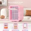 BEICHEN Mini Fridge,6 Liter/8 Can New Upgraded Skincare Fridge,110V AC/DC Portable Thermoelectric Cooler & Warmer for Skin Care, Cosmetics, Beverage, Food,Great for Bedroom,Office,Dorm(Pink) view 3