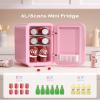 BEICHEN Mini Fridge,6 Liter/8 Can New Upgraded Skincare Fridge,110V AC/DC Portable Thermoelectric Cooler & Warmer for Skin Care, Cosmetics, Beverage, Food,Great for Bedroom,Office,Dorm(Pink) view 4