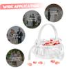 HOLIDYOYO 4pcs Flower Girl Baskets Satin Wedding Decorative Baskets Bowknot Design Versatile and Lightweight for Ceremony view 3