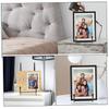 FUNOMOCYA Modern Simple Design Photo Frame Easel Stand Black Iron Plate Holders Multipurpose Display Stands for Picture Frames Anti-slip Tabletop Display Holders view 3