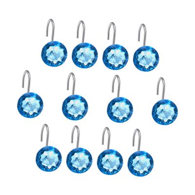 Holibanna 12pcs Acrylic Crystal Shower Curtain Hooks Heavy Duty Bathroom Hooks Decorative for Bathrooms