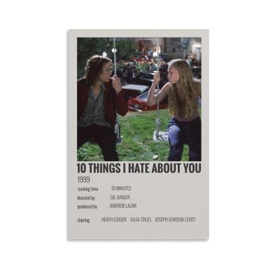 10 Things I Hate About You Classic Movie Posters Vintage Wall Art Canvas Painting for Living Room Bedroom Decor 12x18inch(30x45cm) Unframe-style-3