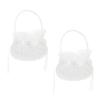 PLAFOPE Flower Baskets for Wedding 2pcs Flower Girl Basket Foldable Embroidery Romantic and Wedding view 1