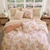 BLOOMHAVEN King Comforter Set -7 Pieces Autumn Leaf Floral Comforter Set for All Seasons, Bed in a Bag King with Botanical Flowers Comforter, Sheets, Pillowcases & Shams view 4