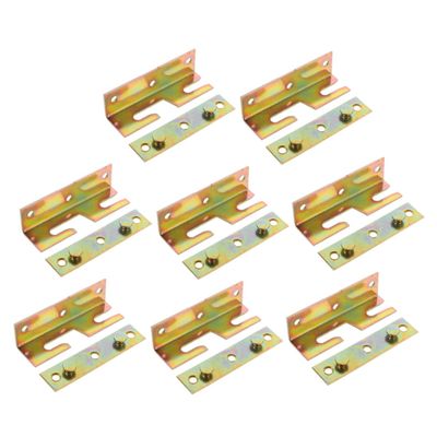 Bed Rail Brackets Heavy Duty 8Pcs Iron Bed Frame Hardware Connectors