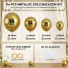 114pcs Metallic Gold Balloons Arch Kit, 18 12 10 5 inch Chrome Gold Latex Balloons Different Sizes Pack for Graduation Wedding Birthday New Year Party Decorations view 2