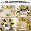 114pcs Metallic Gold Balloons Arch Kit, 18 12 10 5 inch Chrome Gold Latex Balloons Different Sizes Pack for Graduation Wedding Birthday New Year Party Decorations view 3