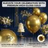 114pcs Metallic Gold Balloons Arch Kit, 18 12 10 5 inch Chrome Gold Latex Balloons Different Sizes Pack for Graduation Wedding Birthday New Year Party Decorations view 4
