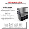 It likes Induction 3-ply stainless Korean Ttukbaegi with Glass cover Lid Hot Pot for Rice, Egg custard Soup 21in view 3