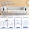 12 Pcs Under Couch Blocker for Bed Adjustable Furniture Plastic Under Bed Blocker with 30 Ties White Couch Barriers for Dogs Pets Cats (Style3) view 3