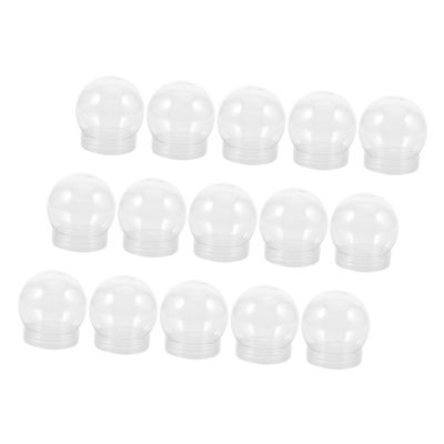 GALPADA 15pcs Clear Plastic Snow Globe Craft Kit Snow Globe Replacement Parts for Christmas Holiday Decor for All Ages and Skill Levels