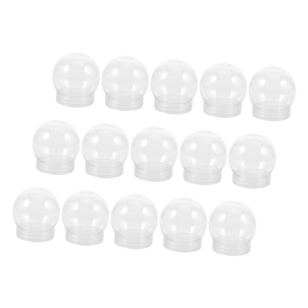 GALPADA 15pcs Clear Plastic Snow Globe Craft Kit Snow Globe Replacement Parts for Christmas Holiday Decor for All Ages and Skill Levels