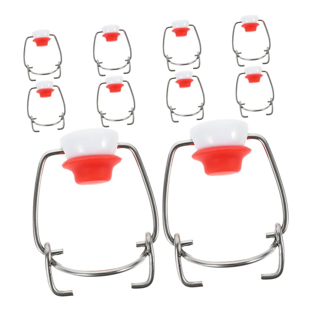 Alipis 10pcs Swing Top Lids for Glass Bottles Silicone Seals Airtight Caps for Home Brewing Vinegar and Beverage Storage Easy to Install and Elegant Design