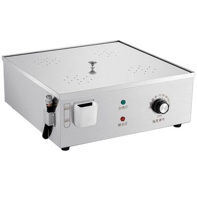 Electric Steamed Buns Machine, Four-Hole Stainless Steel Food Steamer, 30-110 Temperature, Dry Boiling Alarm, for Home Store Buffet Restaurant (Silver)