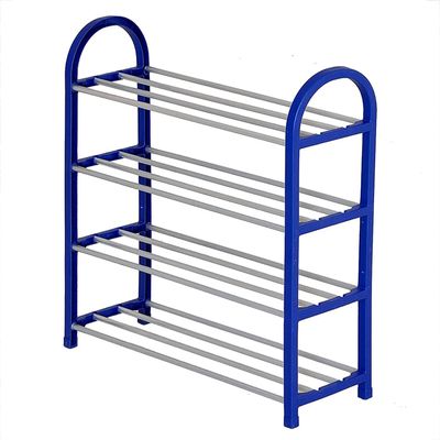 5-Layer Dust-Proof Shoe Rack, Metal Tube & Plastic Organizer for Home Hallway