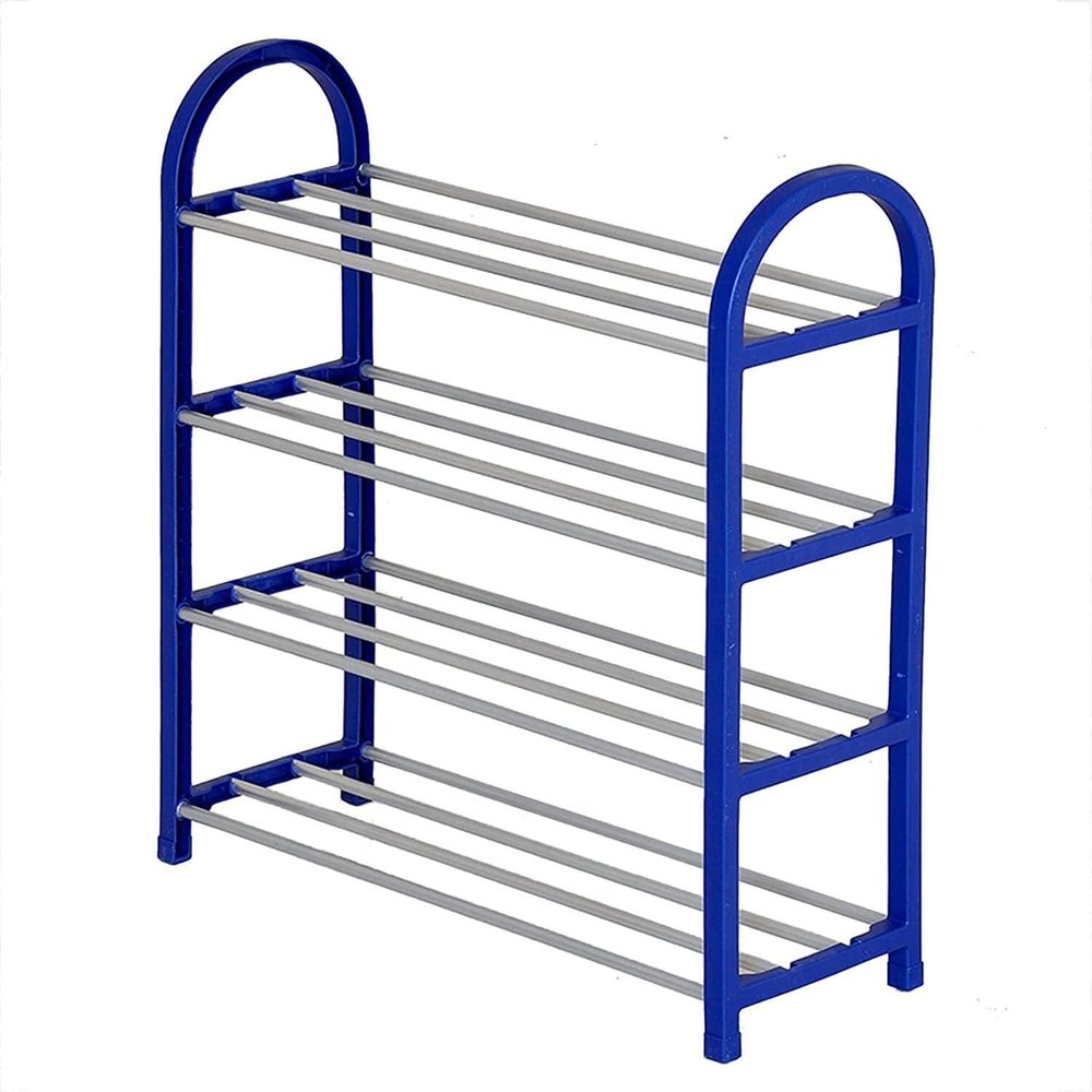 5-Layer Dust-Proof Shoe Rack, Metal Tube & Plastic Organizer for Home Hallway