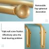Heavy Duty Swing Arm Curtain Rods, Curtain Bracket, Movable Window Curtain Rail, Door Display Stand Entrance, Shop, Kitchen, Bathroom (Gold)(28in) view 3
