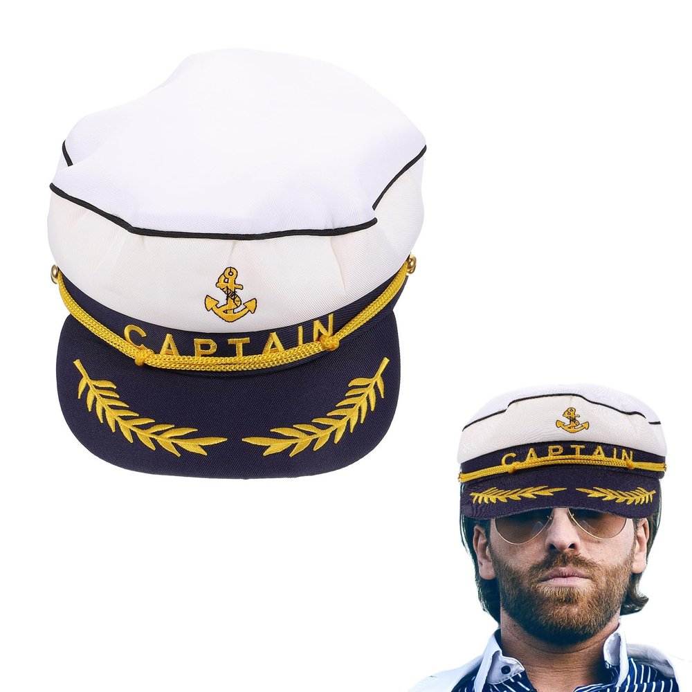 Captain Hat for Adults Sailor Cap Halloween Costume Accessory Decorative Hat for Themed Events and Sailing Parties Lightweight and Breathable Material