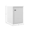 DAX Delta 24" 1-Door Lower Side Cabinet, White view 2