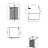 DAX Delta 24" 1-Door Lower Side Cabinet, White view 3