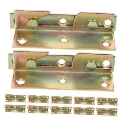 DIYEAH 12pcs Heavy Duty Bed Hinge Brackets Bed Frame Brackets Timeless Aesthetic