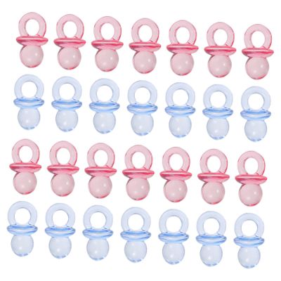 SWOOMEY 100pcs Mini Acrylic Pacifiers Shower Baptism Favors for Boys Girls Shower Decorations Party Favors for Boys and Girls