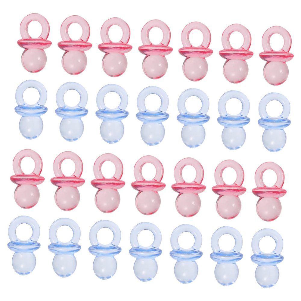 SWOOMEY 100pcs Mini Acrylic Pacifiers Shower Baptism Favors for Boys Girls Shower Decorations Party Favors for Boys and Girls