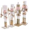 PRETYZOOM 4pcs Wooden Nutcracker Soldiers Xmas Home Decor for Centerpieces view 1