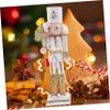 PRETYZOOM 4pcs Wooden Nutcracker Soldiers Xmas Home Decor for Centerpieces view 4